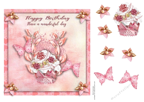 7x7 Wonderful Cupcake Birthday 