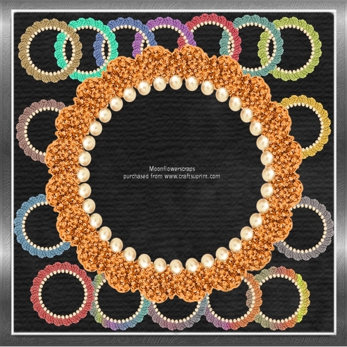 Encrusted Jewel Pearl Frames 