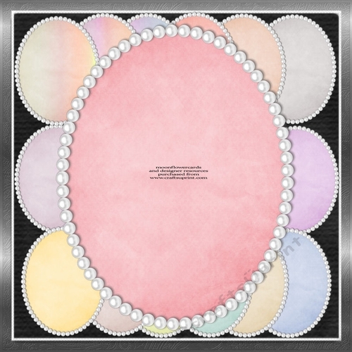 Pearl Trim Oval Mats