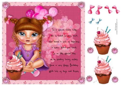 8x8 Special Little Girl Bithday