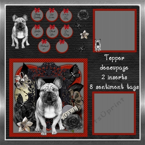 8x8 Polka Dot French Bulldog Wishes Mini Kit 