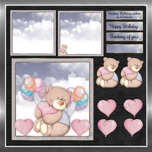 Birthday Bear Wishes To Heaven Mini Kit 