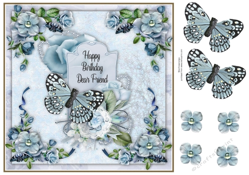 Blue Birthday Butterfly 
