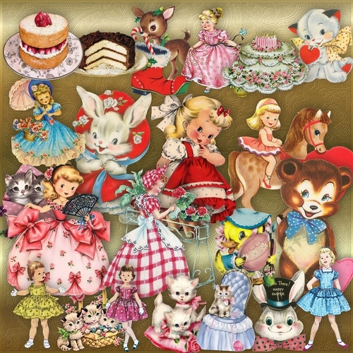 Designer Resource Mixed Vintage Clip Art 
