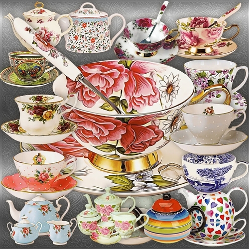 Designer Resource Teacups And Pots 