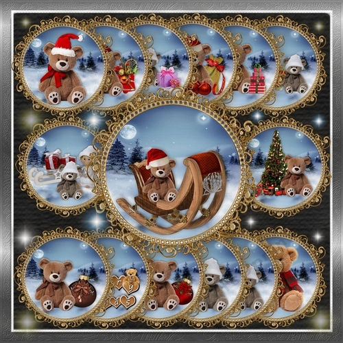 Christmas/Winter Teddy Toppers