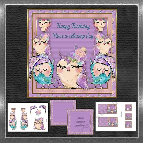Relaxing Owl Mini Birthday Kit