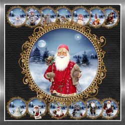 Santa Snowmen Plates