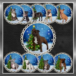 Staffie Christmas Toppers 