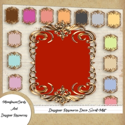 Designer Resource Gold Scroll Border Mats