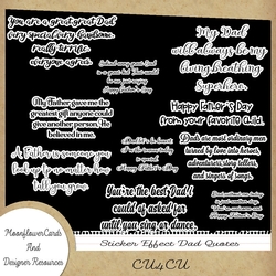 Sticker Effect Dad Quotes