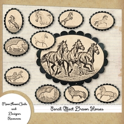 Pencil Horses 