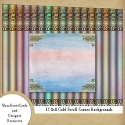 Gold Scroll Background Kit
