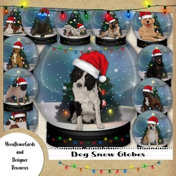 Christmas Dog Snowglobes