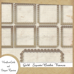 Beautiful Golden Square Border Frames