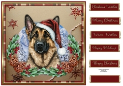 Christmas German Shepherd