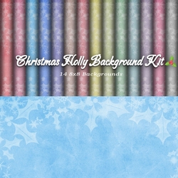 Christmas Holly  Background Kit 