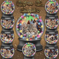 Christmas Cat Snowglobes