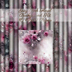 Pink and Grey Floral Backgrounds
