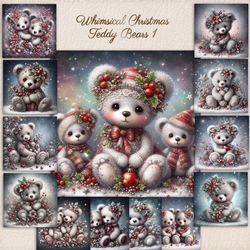 Whimsical Christmas Teddy Bears 1