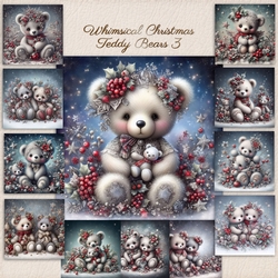 Whimsical Christmas Teddy Bears 3