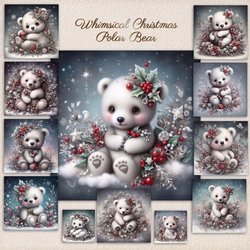 Whimsical Christmas Polar Bear