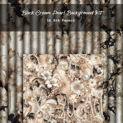 Black Cream Pearl Background Kit