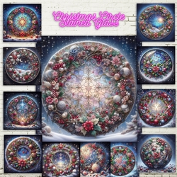Christmas Stained Glass Circle