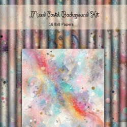 Pastel Splatter Background Kit