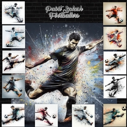 Paint Spash Footballer