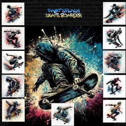 Paint Spash Skateboarder