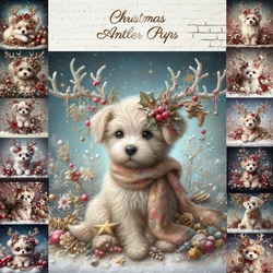 Christmas Antler Puppy