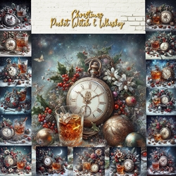 Christmas Pocket Watch and Whiskey 