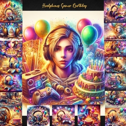 Game Station Headphones Birthday 