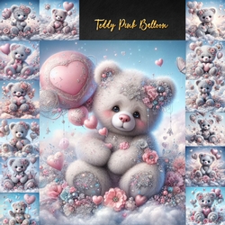 Teddy Pink Balloons 