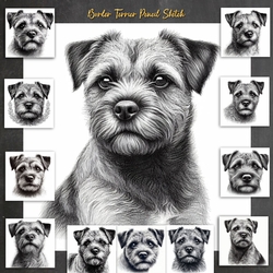 Border Terrier Pencil Sketch