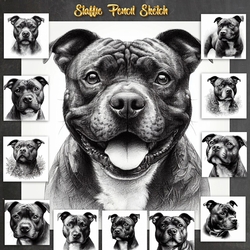  Pencil Sketch Staffie
