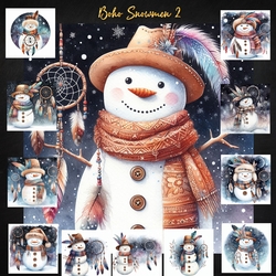 Boho Snowmen 2