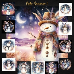Boho Snowmen 1