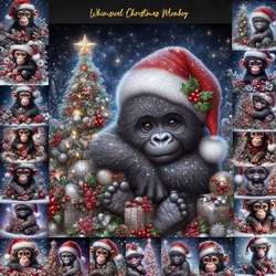 Whimsical Christmas Monkeys