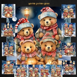 Winter Lantern Bears