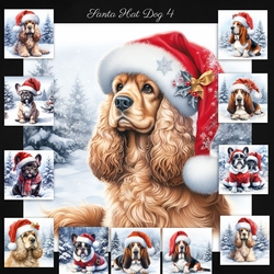 Santa Hat Dogs 4