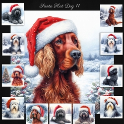 Santa Hat Dogs 11
