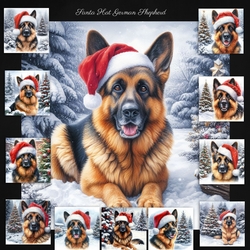 Santa Hat German Shepherd