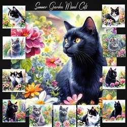Summer Garden Cats Mixed