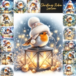 Christmas Robin Lantern