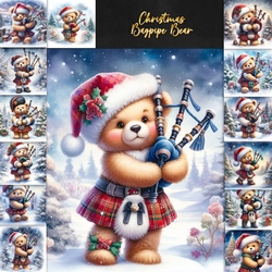 Christmas Bagpipe Bears