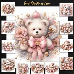 Pink Christmas Bear