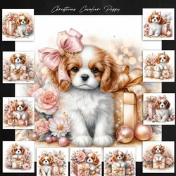 Christmas Cavalier Puppy