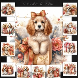 Christmas Cocker Spaniel Puppy